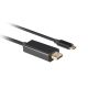 5. LANBERG KABEL USB-C(M)->DISPLAYPORT(M) 3M 4K 60HZ CZARNY CA-CMDP-10CU-0030-BK