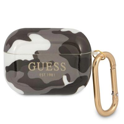 Etui Guess Camo Collection na AirPods Pro - czarne