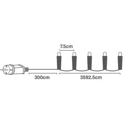 16. LAMPKI CHOINKOWE ŁAŃCUCH ŚWIETLNY 480 LED TIMER CIEPŁY BIAŁY