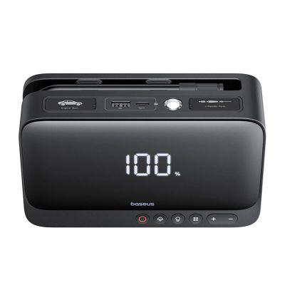 2. Jump starter Baseus Super Energy BS-CH013 4w1 600A z latarką / powerbankiem 6000mAh / kompresorem - czarny