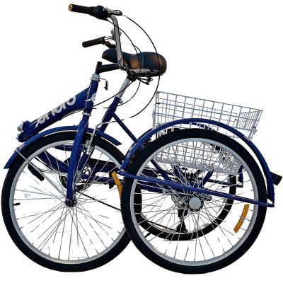 2. ROWER 3-KOŁOWY SKŁADANY 24 GRANATOWY SHIMANO 7-BIEGOWY