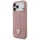 2. Etui Guess Rhinestone Triangle Logo na iPhone 17 Pro Max - różowe