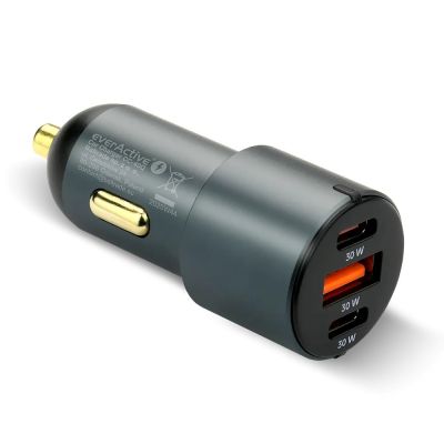 2. EVERACTIVE ŁADOWARKA SAMOCHODOWA 1 X USB QC3.0, 2X USB-C PD 60W CZARNA CC-40Q