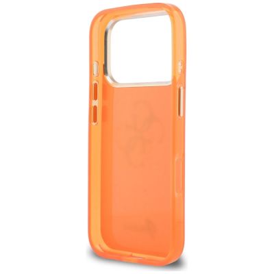 7. Etui Guess IML 4G Script Metal na iPhone 17 Pro - pomarańczowe