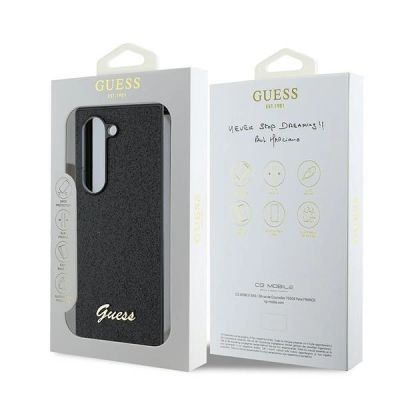 7. Etui Guess 4G Glitter Script na Samsung Galaxy Z Fold 6 - czarne