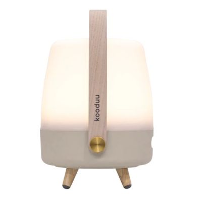 3. Kooduu Lite-up PLAY Mini Głośnik mono przenośny Piaskowy, Biały, Drewno 8 W