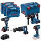 BOSCH.ZESTAW COMBO 18V (GSR 18V-90C +GDX 18V-210C +GBH 18V-24C +GSA 18V-28) 1xPC4,0Ah 2xPC5,5Ah …