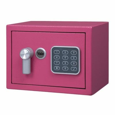 3. Yale Mini Electronic Safe Pink Sejf podstawowy YSV mini różowy