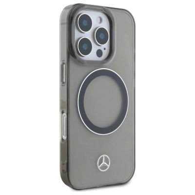 4. Etui Mercedes Silver Ring MagSafe na iPhone 16 Pro Max - czarne