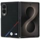 Etui BMW M Leather Perforated Tricolor Stripe Metal Logos MagSafe na Samsung Galaxy Z Fold 8 - czarne