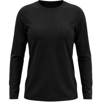 2. Koszulka damska 4F longsleeve F639 głęboka czerń 4FWMM00TLONF639 20S