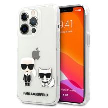 Etui Karl Lagerfeld Transparent Karl & Choupette na iPhone 13 Pro / 13 - przezroczyste