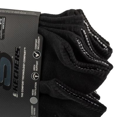 2. Skechers 6pk Unisex 1/2 Terry Crew Socks S118210-BLK Czarne 41-46