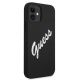 4. Etui Guess Silicone Vintage na iPhone 12 mini - czarno-białe