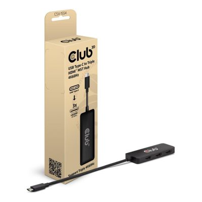 Club3D MST-Hub USB 3.2 Typ C > 3x HDMI 4K60Hz St/Bu retail