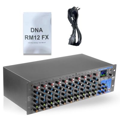 4. DNA RM12 FX - Mikser analogowy z Bluetooth DSP EQ MP3 Phantom, 12 kanałów