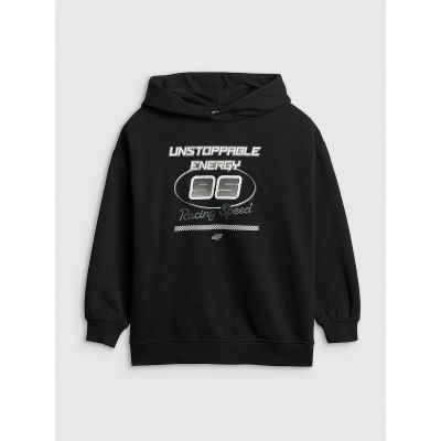 8. Bluza dresowa loose z kapturem chłopięca 4F 4FJRSS26TSWSM2814-20S