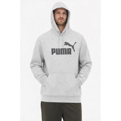 2. Puma bluza sportowa kangurka z kapturem męska szara modna bawełniana