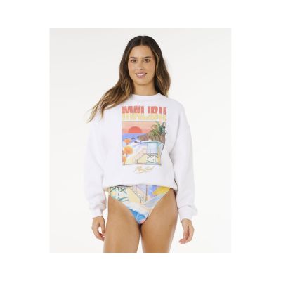 Bluza damska RIP CURL Hayley O O/S Drop Shldr Crew biała