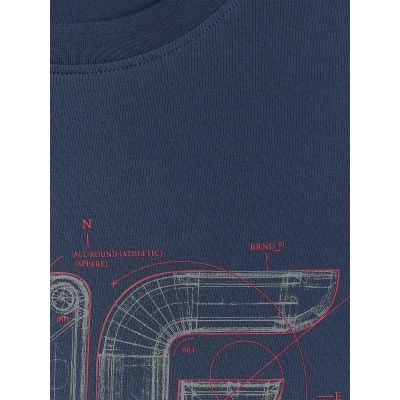 8. T-shirt regular z nadrukiem męski 4F 4FRSS26TTSHM3989-10S