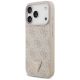2. Etui Guess Leather 4G Triangle Strass MagSafe na iPhone 18 Pro / 17 Pro - różowe