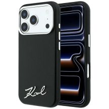 Etui Karl Lagerfeld Saffiano Small Script Metal Logo MagSafe na iPhone 18 Pro / 17 Pro - czarne