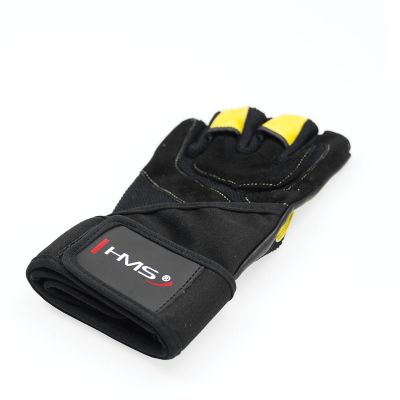 41. Rękawice na siłownię Black/Yellow HMS RST01 r.L