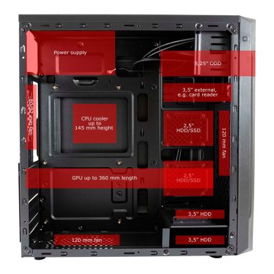16. LC-Power 7040B Midi Tower Czarny