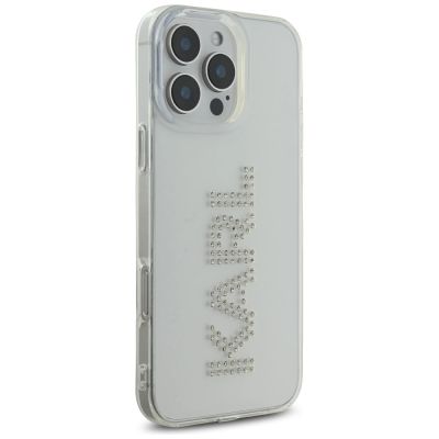 4. Etui Karl Lagerfeld IML Rhinestones Logo na iPhone 16 Pro - przezroczyste