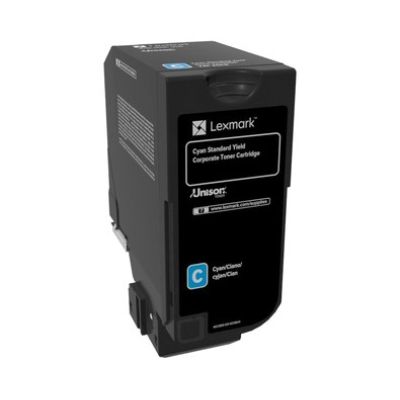 Lexmark 74C2SCE kaseta z tonerem 1 szt. Oryginalny Cyjan