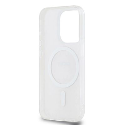 7. Etui DKNY IML Mono & Stripe MagSafe na iPhone 14 Pro Max - różowe
