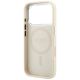 7. Etui Guess Grained Triangle Logo MagSafe na iPhone 18 Pro Max / 17 Pro Max - beżowe
