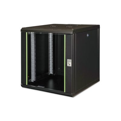 26. Digitus Szafa sieciowa wisząca Unique 19" 12U rack 600x600, drzwi szyba, czarny, niedzielona, złożona, 100kg