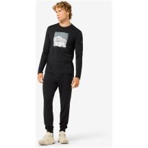 Longsleeve męski SUPER.NATURAL M LITHOGRAPHY MOUNTAIN LS czarny