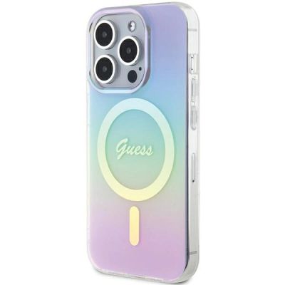 2. Etui Guess IML Iridescent MagSafe na iPhone 15 Pro 6.1" - fioletowe