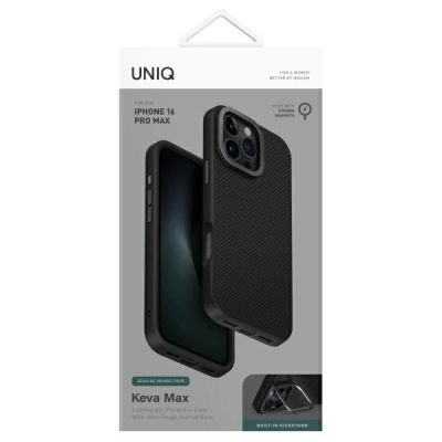 7. Etui UNIQ Keva Max Magclick Charging na iPhone 16 Pro Max - czarne