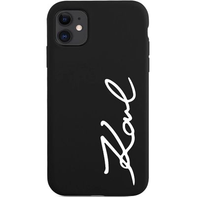 3. Etui Karl Lagerfeld Silicone Signature na iPhone 11 / Xr - czarne