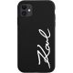 3. Etui Karl Lagerfeld Silicone Signature na iPhone 11 / Xr - czarne