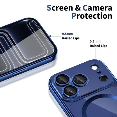 2. Etui Tech-Protect MagFlex MagSafe na iPhone 17 Pro - przezroczysto-granatowe