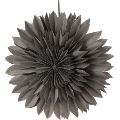13. GWIAZDA DEKORACYJNA WISZĄCA PAPIEROWA 3D 50CM SZARA