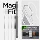 14. Etui Spigen Ultra Hybrid Mag z MagSafe na iPhone 15 Plus - białe (wzór Zero One)