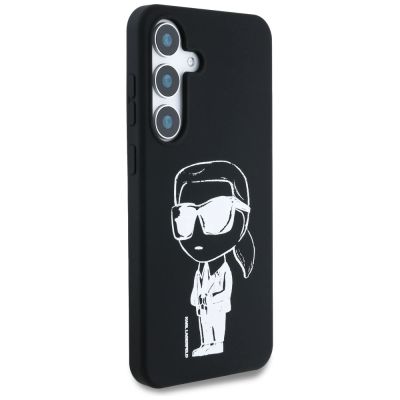 4. Etui Karl Lagerfeld Silicone Graffiti Ikonik Printed Logo MagSafe Samsung Galaxy S25 czarny