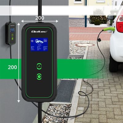 15. Qoltec Mobilna ładowarka do samochodów EV 2 w 1 typ2 | 7kW | 230V | CEE 5 PIN
