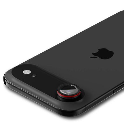 4. Szkło na obiektyw Spigen Optik Pro L-Series 2-pack na iPhone Air - czarno-czerwone