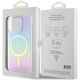 8. Etui Guess IML Iridescent MagSafe na iPhone 15 Pro 6.1" - fioletowe