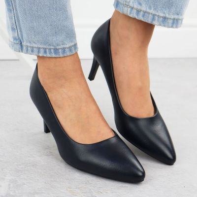 6. Szpilki czółenka damskie granatowe Sergio Leone 1336