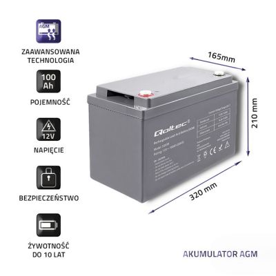 3. Akumulator bezobsługowy Qoltec 53038