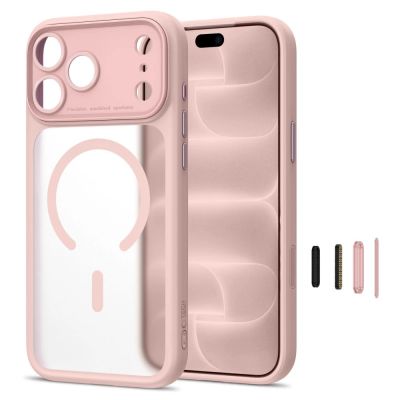 2. Etui Tech-Protect MagPeak MagSafe CC na iPhone 18 Pro / 17 Pro - różowe matowe