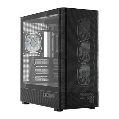 9. MODECOM OBUDOWA VOLCANO AQ 300 ARGB MIDI CZARNA