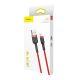 9. Kabel Baseus Cafule USB-A / Lightning 2.4A QC 3.0 0.5 m - czerwony
